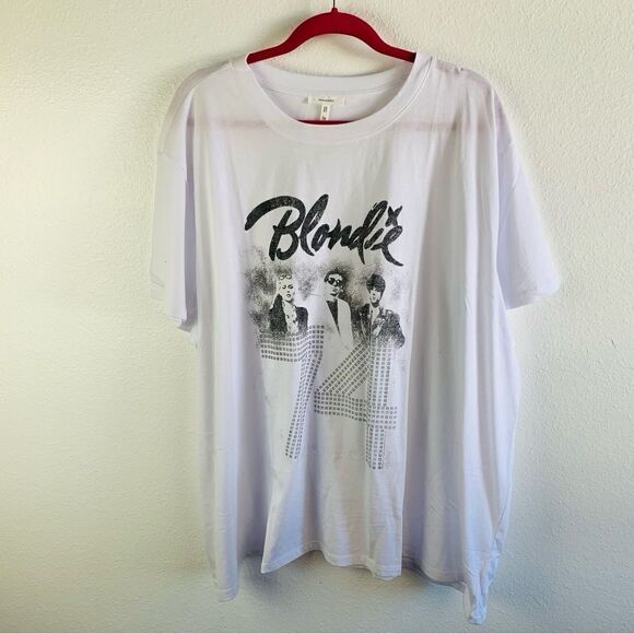 Blondie 74 White Black Graphic Tee - Picture 1 of 3